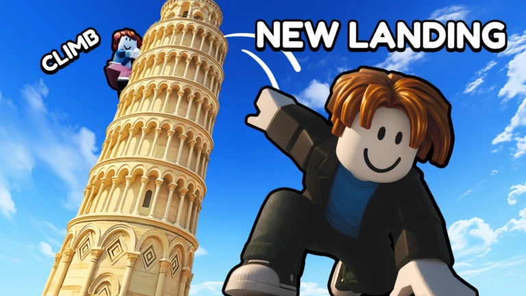 Action-packed gameplay screenshot of Climb and Jump Tower on Roblox